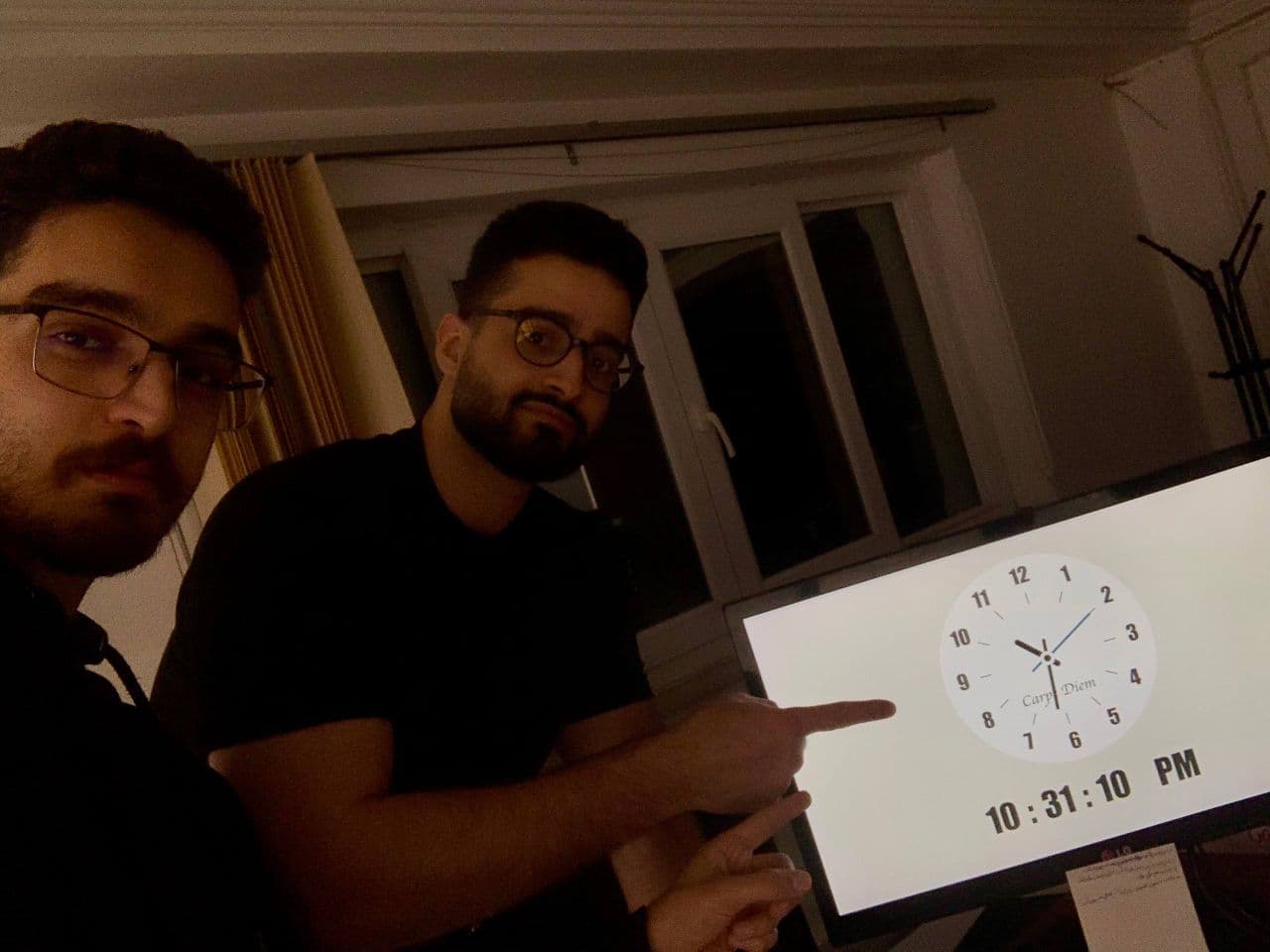 Working late at the office